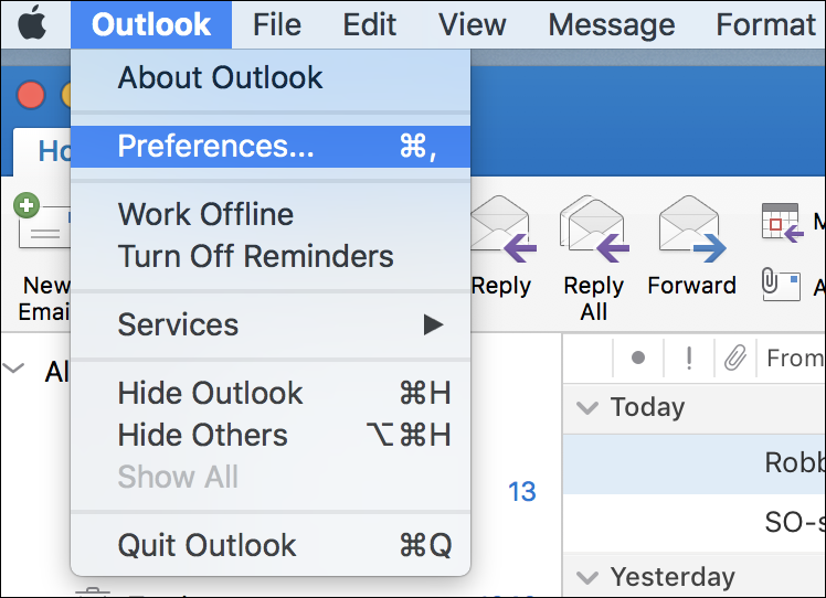 office 365 email connect to outlook for mac 2018